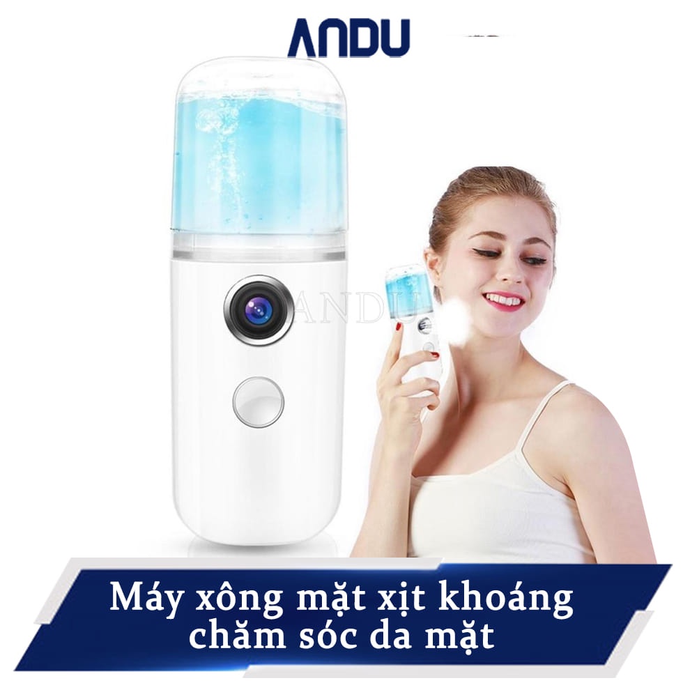 Máy Xông Mặt Xịt Khoáng Nano, Máy Xông Da Mặt Mini Cầm Tay Giữ Ẩm Da, Chống Lão Hóa