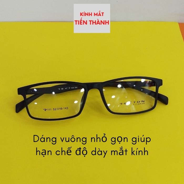 Mắt Kính Vuông Nhỏ, Nhẹ, Hạn Chế Độ Dày Mắt Kính R111  - Kính Mắt Tiến Thành