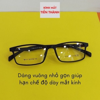 Mắt Kính Vuông Nhỏ, Nhẹ, Hạn Chế Độ Dày Mắt Kính R111 (Nhận Cắt Kính Theo Đơn) - Kính Mắt Tiến Thành