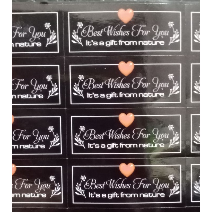 Tem dán hoa sáp, hoa tươi, quà tặng mỹ phẩm, đủ màu cán bóng chống nước, cắt dập sẵn