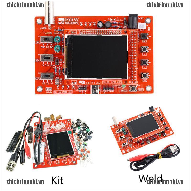 <Hot~new>New dso138 2.4" tft digital oscilloscope acrylic case diy kit smd soldered