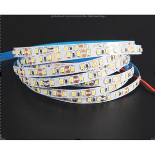 Dây led dán 12v 120 bóng/m, cuộn 5 mét, module led 2835 ánh sáng trắng, vàng ấm siêu sáng có keo dính 2 mặt tiện dụng