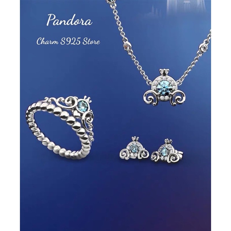 Bông tai cỗ xe đá xang charm pan bạc s925 cao cấp