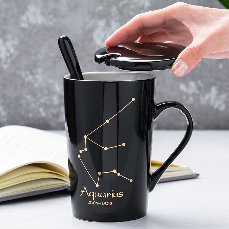 Ly cốc sứ có nắp in hình 12 cung hoàng đạo cực đẹp | BigBuy360 - bigbuy360.vn