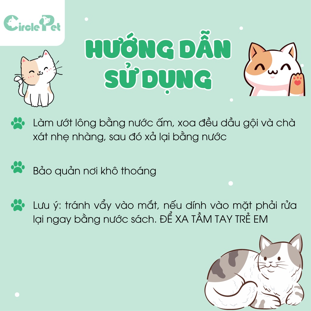 Dầu Gội Và Xả 2 Trong 1 Lee &amp; Webster Shampoo &amp; Conditioner For Kitten Cho Mèo Con Từ 8 Tuần Tuổi Chai 280g - Circle Pet