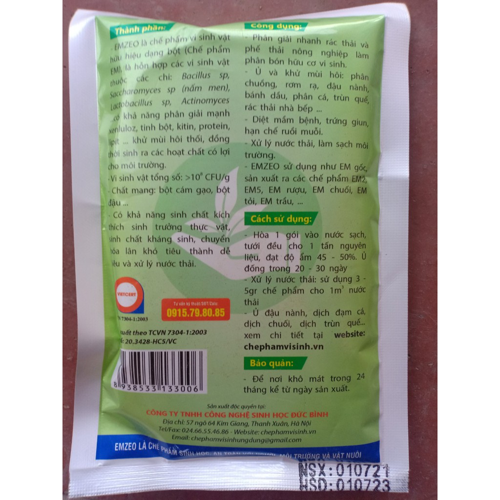 Chế phẩm EM ủ phân, ủ rác hữu cơ EMZEO, phân vi sinh ứng dụng EM