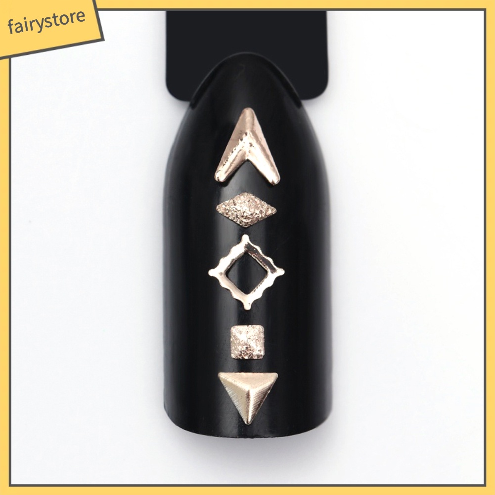 Hộp 240 phụ kiện mạ vàng đính móng tay ngộ nghĩnh dễ thương xinh xắn