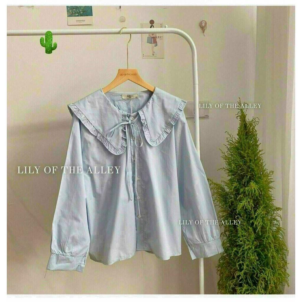 Áo sơ mi tay dài cổ bẻ vải đũi mềm cực xinh