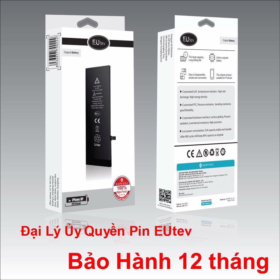 Pin iPhone EUtev chính hãng xuất khẩu Toàn Quốc