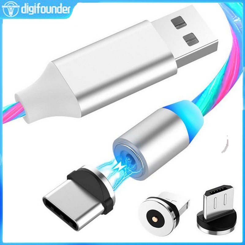 Cáp sạc nam châm đầy màu sắc cho điện thoại iPhone / Micro USB / Type-C