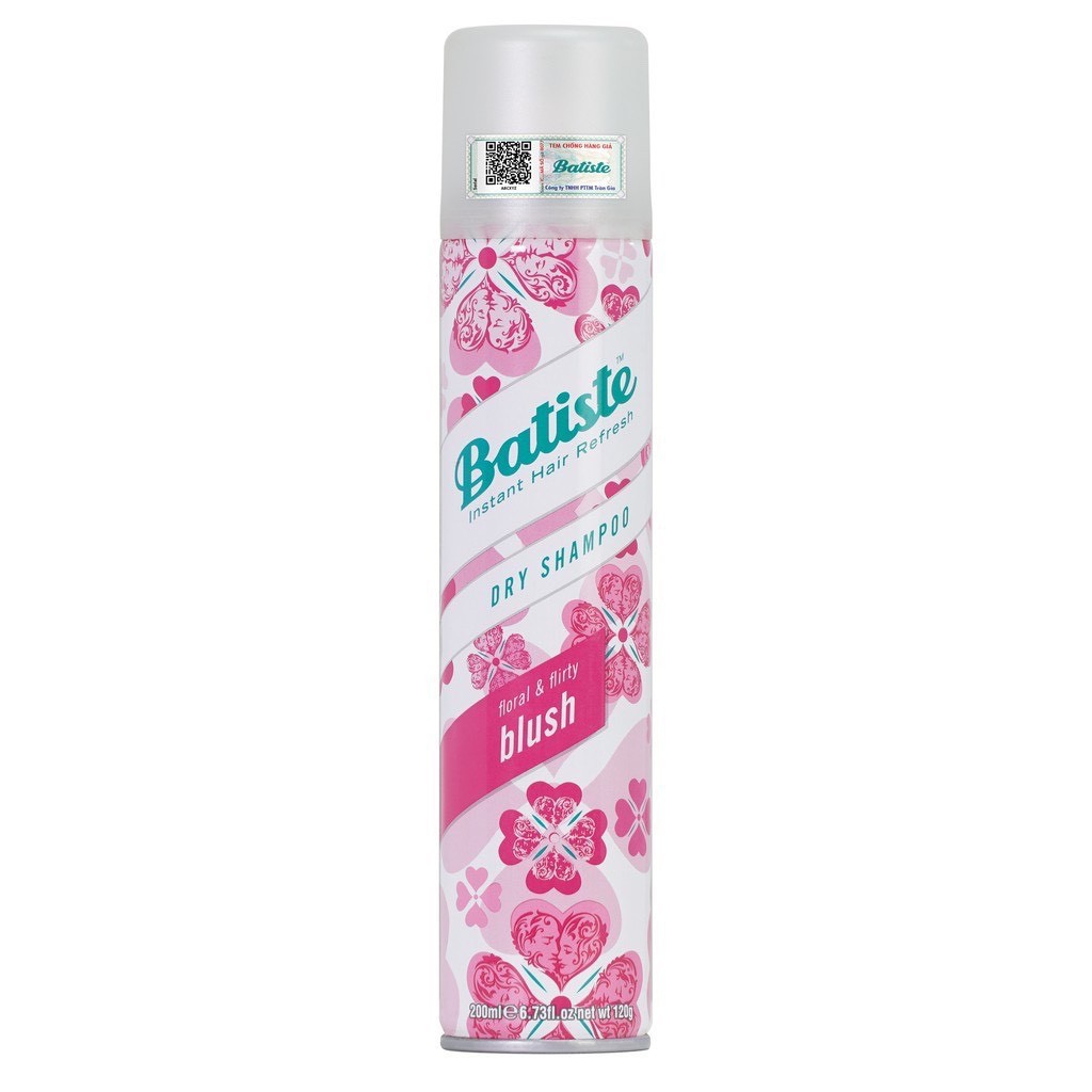 Chai to Dầu gội khô Batiste Dry Shampoo 200ml