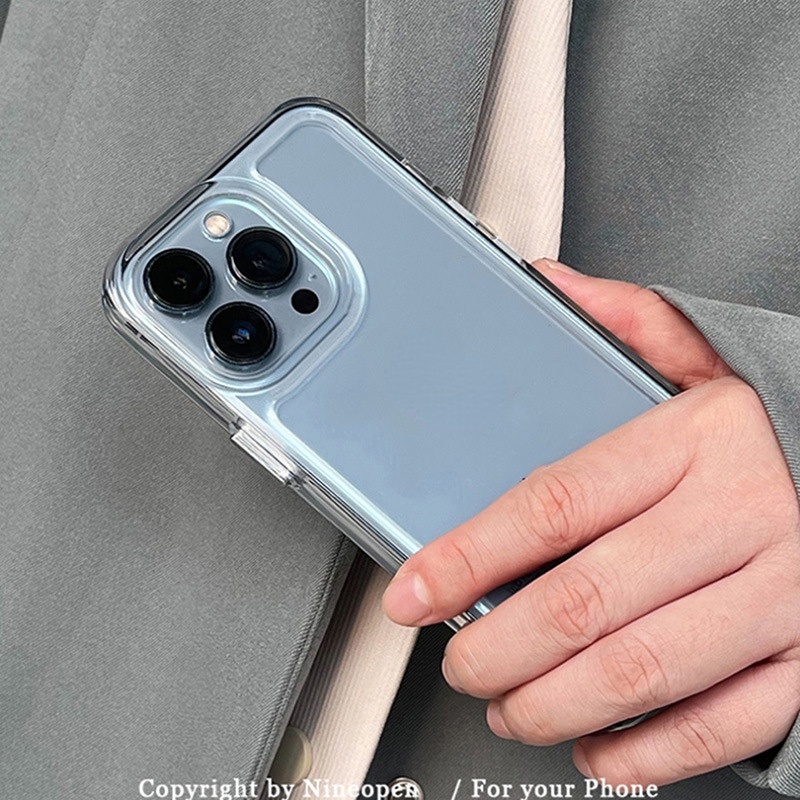 Ốp Điện Thoại Acrylic Trong Suốt Màu Đen Họa Tiết Vũ Trụ Cho Iphone 6 6S 7 + 8 Plus SE2020 X XS XR 11 12 13 Pro Max