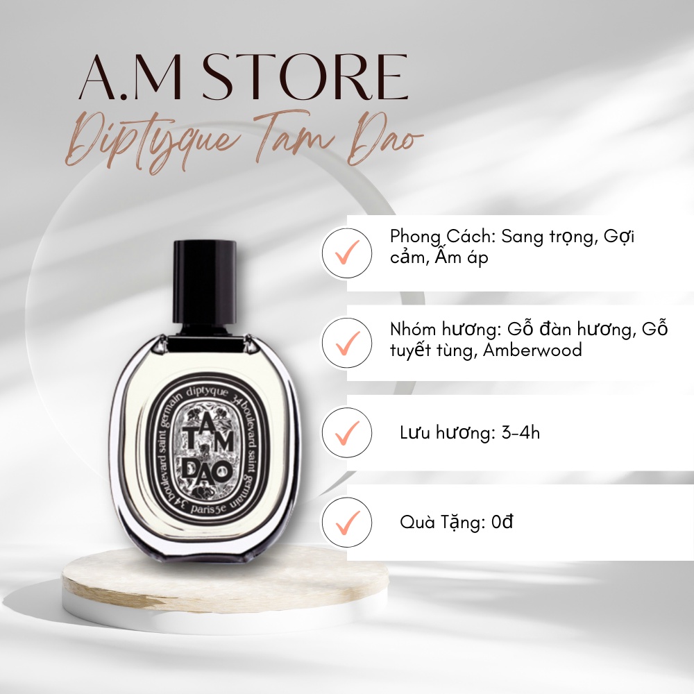 Nước hoa nam nữ Tam Đảo bản EDP 75ml - Dầu thơm Unisex quyến rũ lưu hương lâu với hương thơm ngọt ngào - Shin Shop