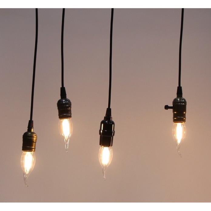 Dây đèn thả cổ điển Vintage bóng led Edison hình nến C35 4w