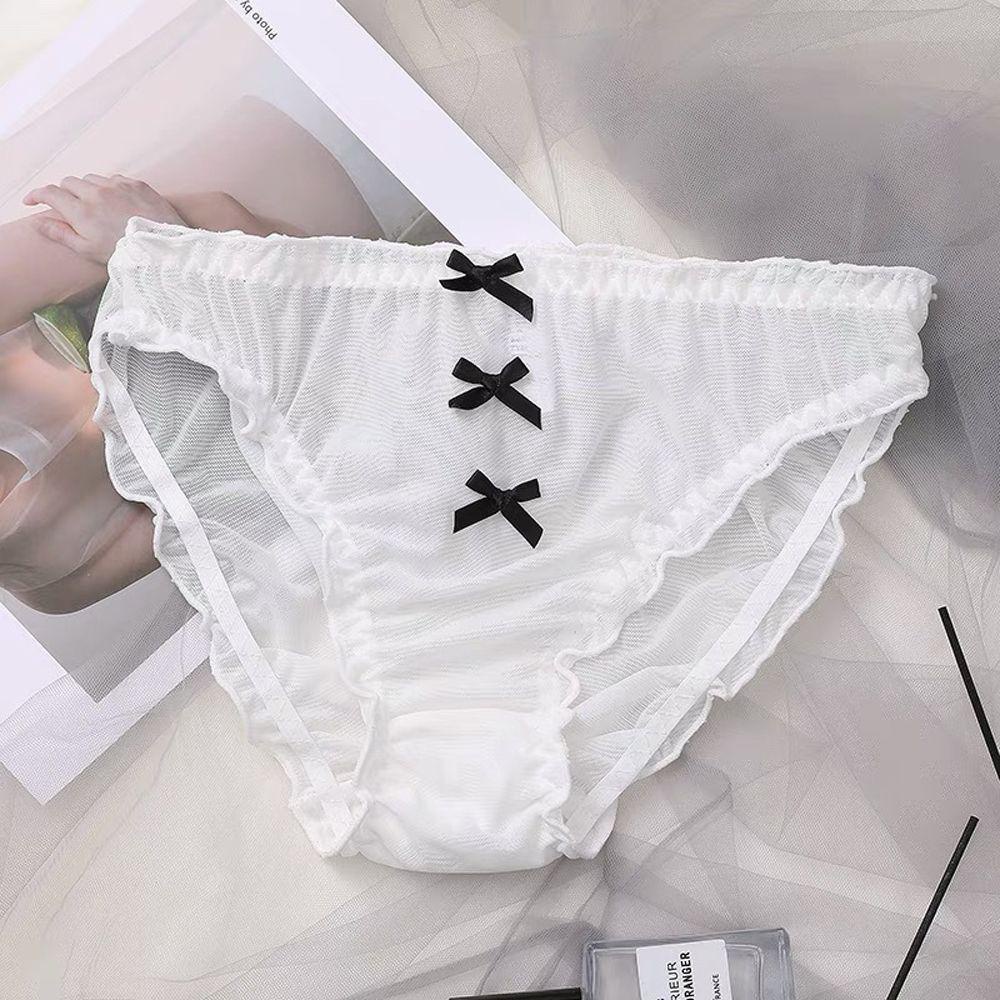 OCEANMAP Quần Lót Lưới Thoáng Khí Màu Sắc Đơn Giản Cho Nữ