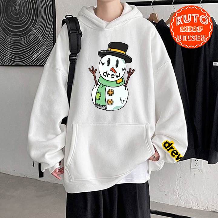 ÁO HOODIE DREW Người Tuyết - Nỉ Bông Cao Cấp In Pet Dày Dặn - Full Size Full Màu