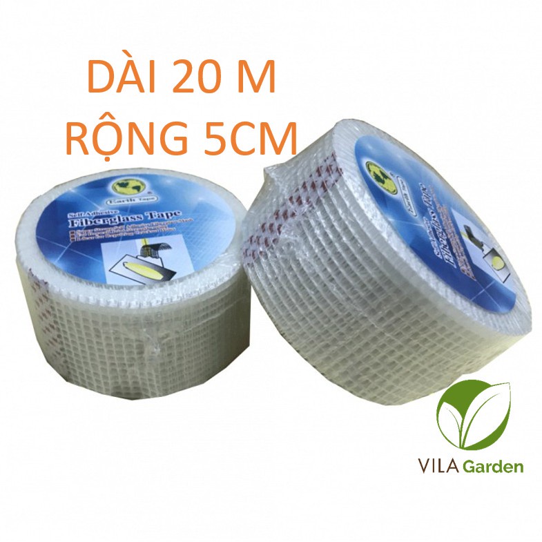 Cuộn Keo Dán Lưới Thạch Cao Dùng Lót Chậu, Tránh Rơi Rớt Giá Thể Dài 20m