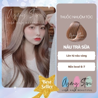 Thuốc nhuộm tóc NÂU SỮA , NÂU TRÀ SỮA không tẩy ánh khói giá rẻ chính hãng AYMY