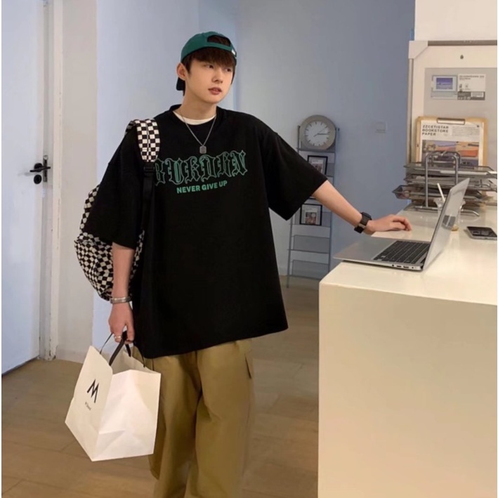 【M-5XL】Áo thun cổ tròn in chữ phong cách hiphop thời trang hàn quốc cỡ dành cho nam nữ áo phông nam bigsize unisex hàn quốc fashion  áo thun tay lỡ simple from rộng màu sắc rắn in hình