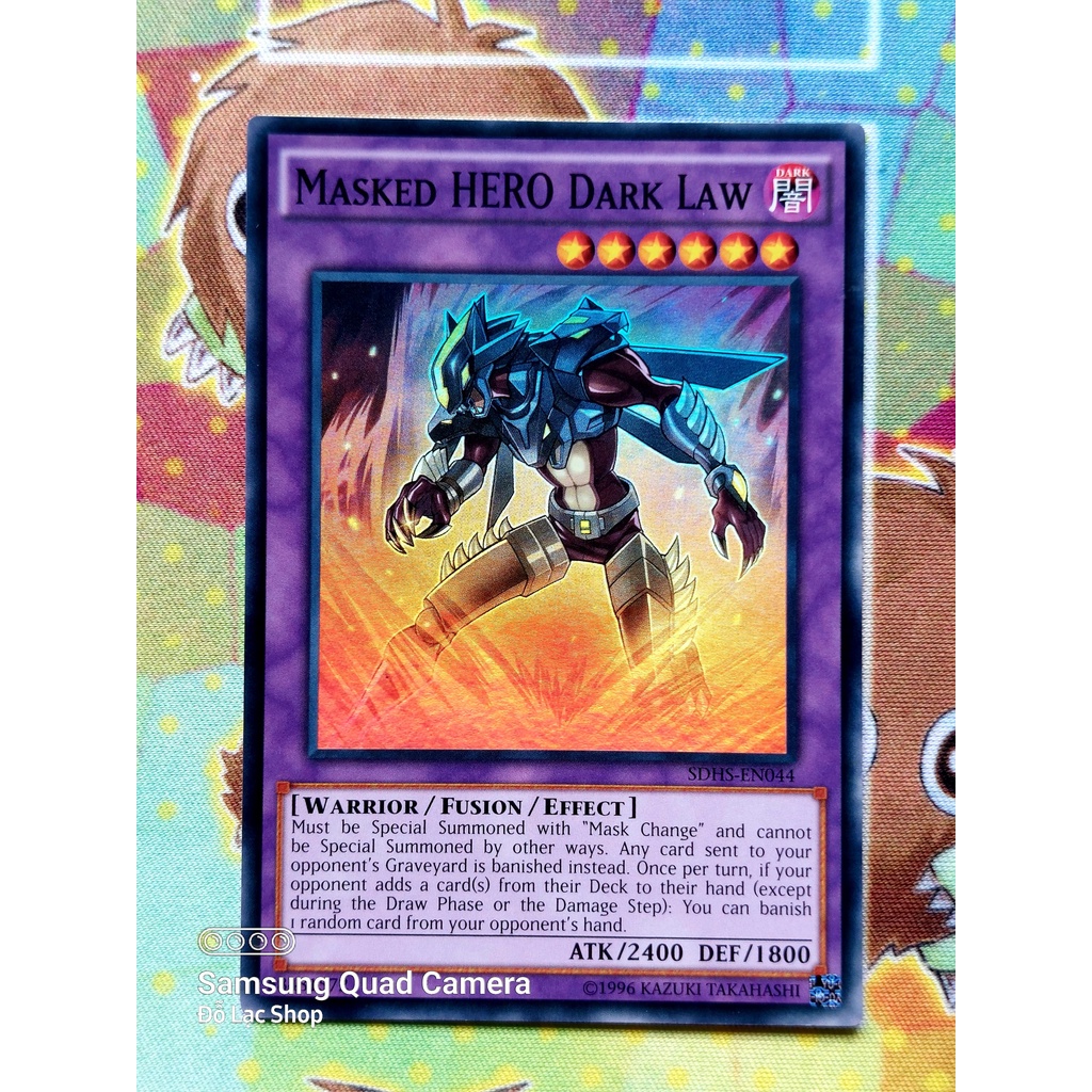 Thẻ Bài Yugioh Monster Masked Hero Dark Law - SDHS-EN044 - Super Rare