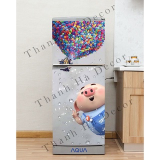 Decal dán Tủ Lạnh Pig 2022  chất liệu cao cấp