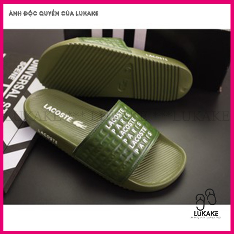 Dép đúc nam Lacoste Paris Cá Sấu🍀FREE-SHIP🍀 hàng xuất dư - Rẻ vô địch - Đổi size 7 ngày.