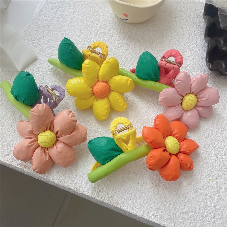 Kẹp Tóc Hình Hoa Hướng Dương Màu Sắc Ngọt Ngào Thời Trang Cho Nữ