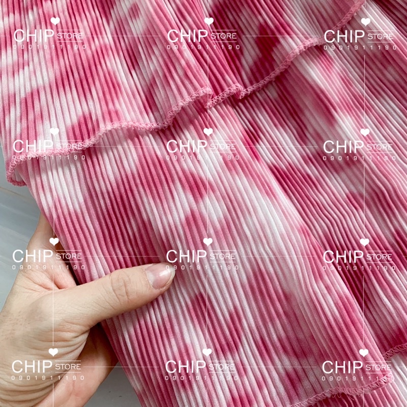 VÁY XẾP LY BÈO TẦNG LOANG MÀU KOREA