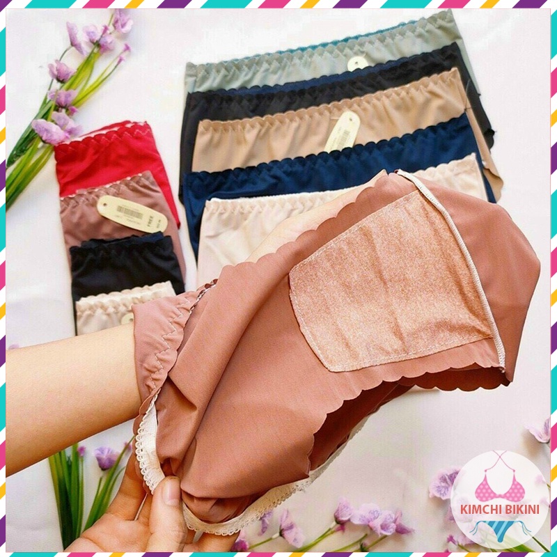 [Thanh Lý] Quần lót su nữ vải mềm viền sóng  KIMCHIBIKINI chíp đúc thun lạnh thiết kế mềm mại xinh đẹp dễ thương QL158