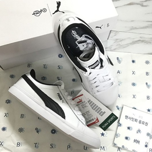 Giày Thể Thao Puma X Bts Màu Trắng Chất Liệu Da Phong Cách Hàn Quốc Cho Nữ