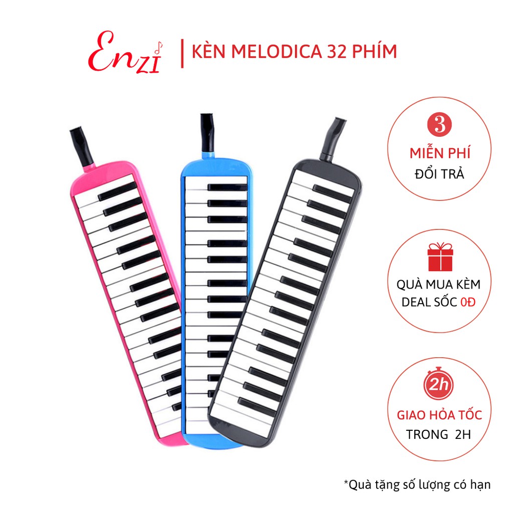 Kèn Phím Melodica 32 và 37 Phím Đàn Piano nhỏ cho bé tặng kèm túi đựng chất lượng Enzi