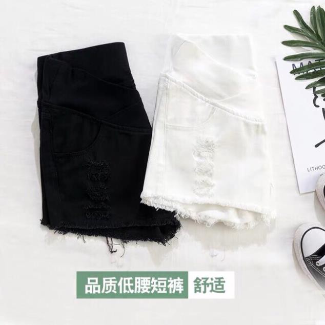 Quần short denim bà bầu mùa hè❤️hàng quảng châu siêu đẹp( sẵn hàng giao ngay)  ྇