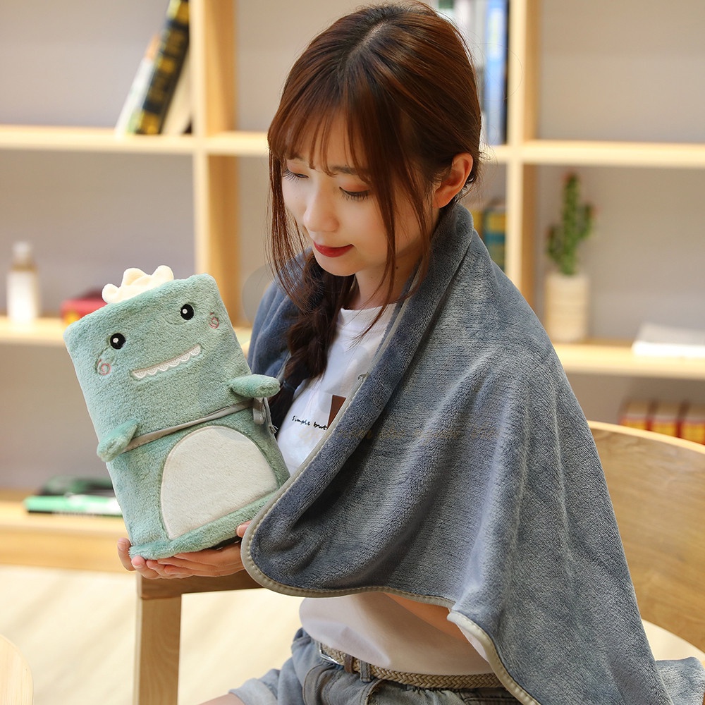Chăn ngủ trưa văn phòng hình thú dễ thương Ema - Kích thước 80x100cm