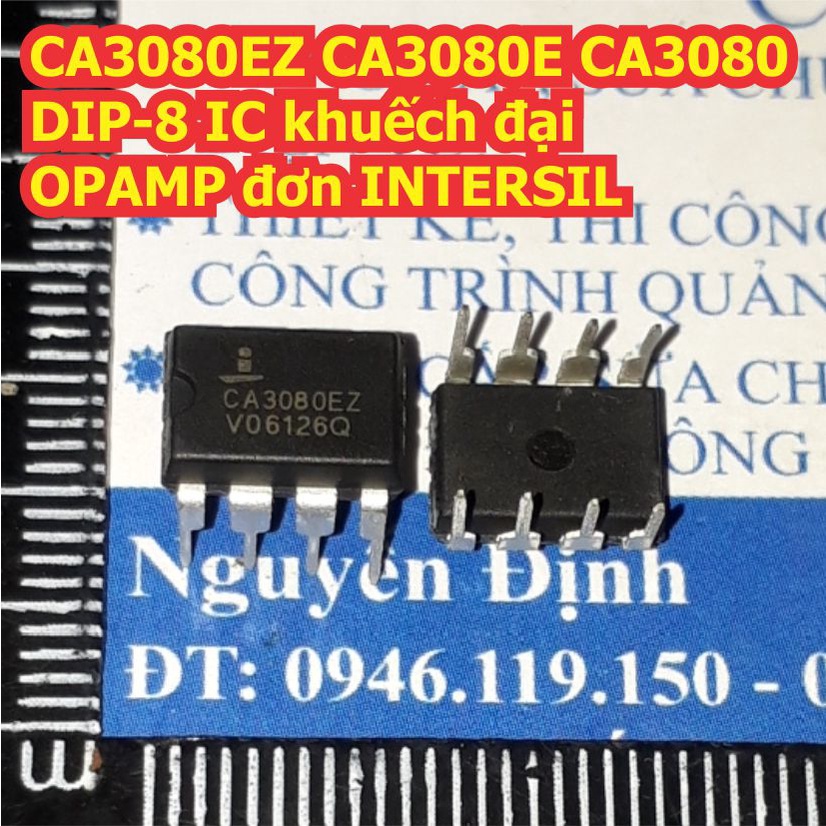 CA3080EZ CA3080E CA3080 DIP-8 IC khuếch đại OPAMP đươn INTERSIL kde2550