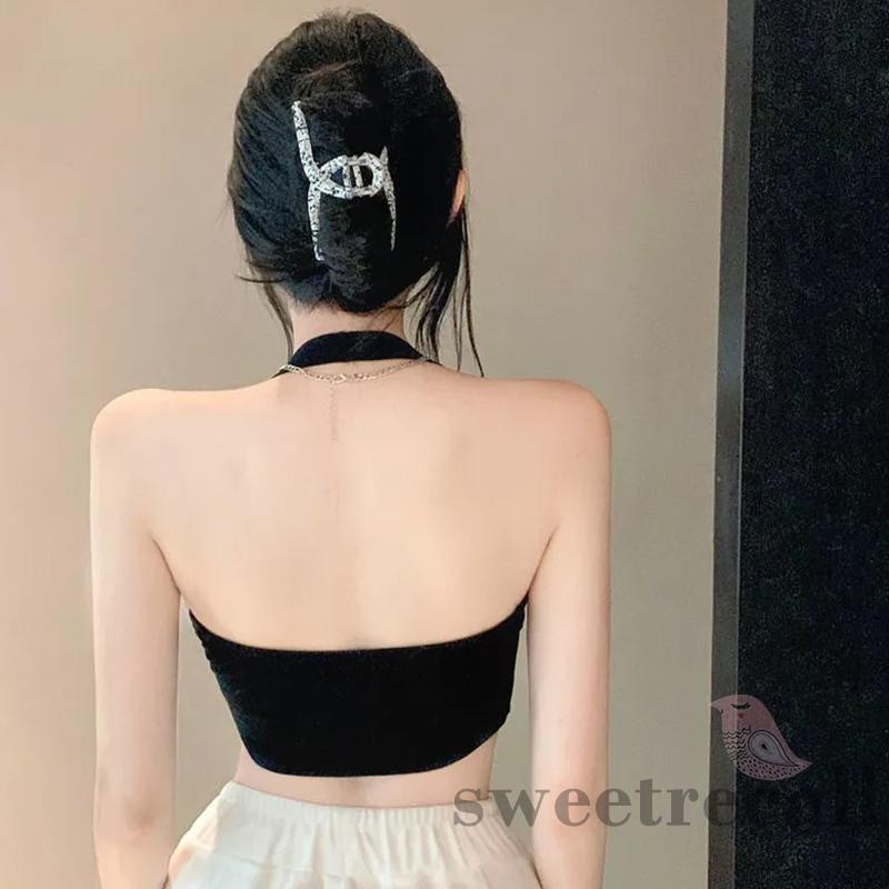 Áo Croptop Sát Nách Màu Sắc Thanh Lịch Cho Nữ