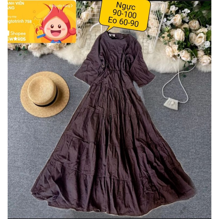 Đầm maxi tay lỡ