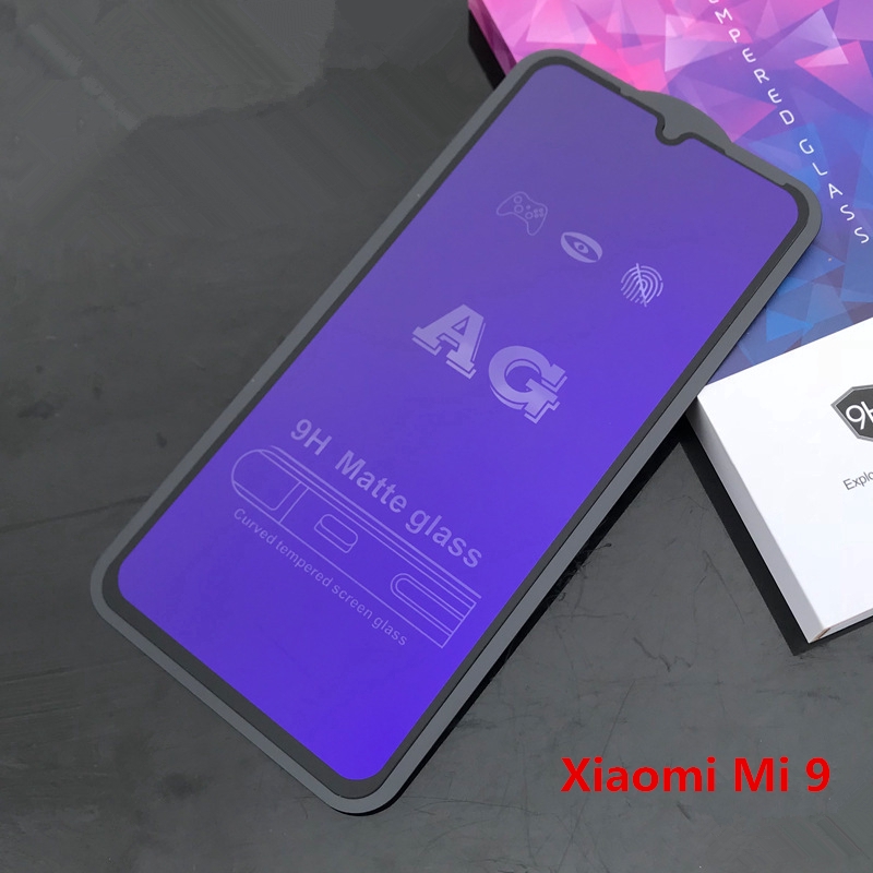 Miếng dán cường lực nhám ánh sáng tím cho điện thoại Xiaomi Mi 6X 8 F1 Mix 2 3 9SE Redmi S2 Go 4X Note 7 6 Pro 5 Plus 6A