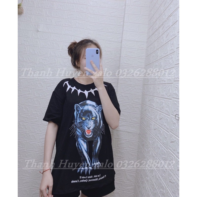 Áo thun tay lỡ Hổ 3D HARIQUEEN áo phông nam nữ unisex form rộng 65kg