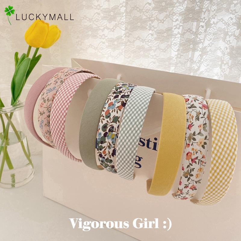Fashion floral hair band set canvas women headdress simple hair accessories