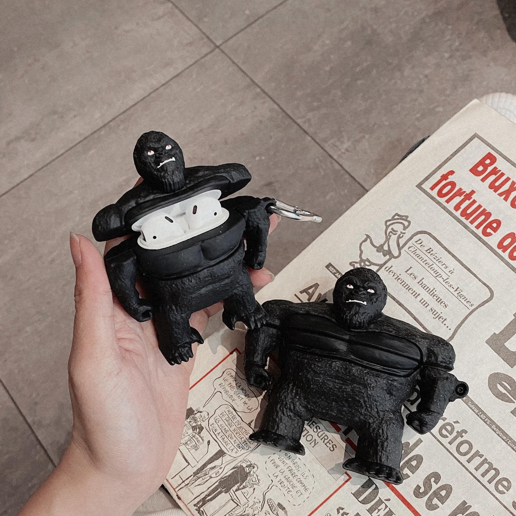 Vỏ Bảo Vệ Hộp Sạc Tai Nghe Airpods 1/2/Pro Họa Tiết Godzilla Wars King Kong Orangutan 2021 Mới