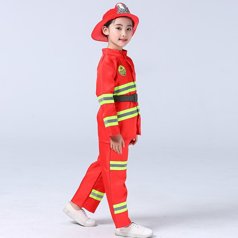 Bộ Đồ Hóa Trang Lính Cứu Hỏa Cho Trẻ Em và Người Lớn, Trang Phục Hóa Trang Lính Cứu Hỏa Cho Bé