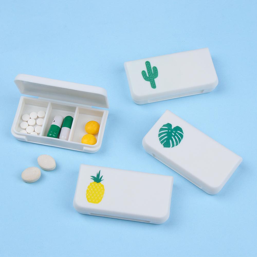 Hộp Đựng Thuốc 3 Ngăn Nhỏ Gọn Mang Đi Du Lịch 6.5x3.4x1.4cm
