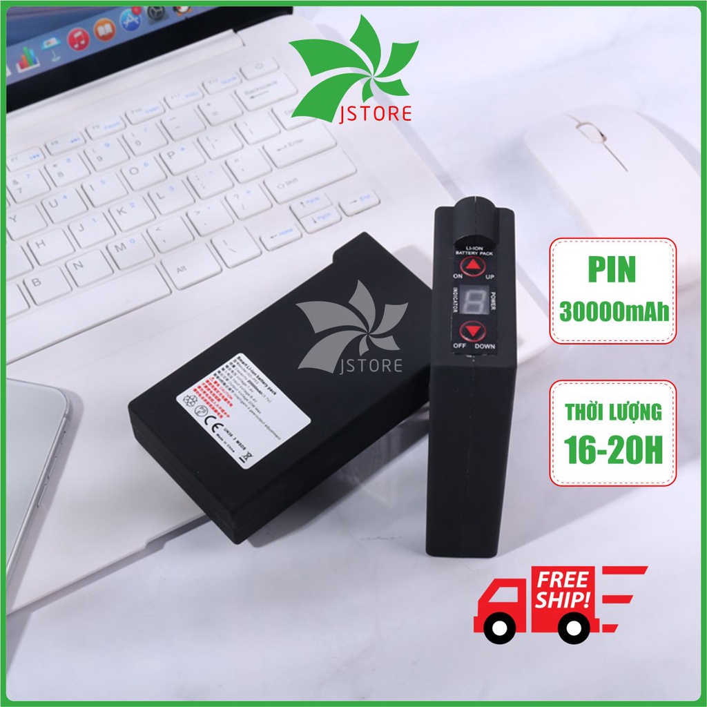 Pin áo quạt điều hòa Jstore (Pin rời không phụ kiện) 30000mAh