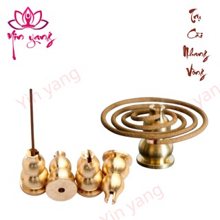 Trụ Đồng Cài Nhang Vòng, Thắp Hương- Đồ Thờ Cúng- Yinyang Shop