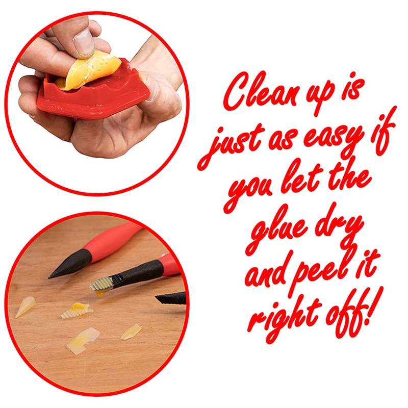 Bộ Bàn Chải Silicone Hoàn Chỉnh Kèm Nắp Đậy Cho Làm Mộc
