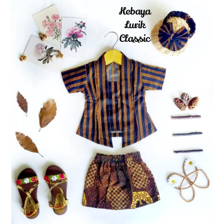 Áo Sơ Mi Javanese Cổ Điển (Áo Blouse Javanese) (Kevanese SITEN) Tuổi 0 Tháng - 14 Tuổi