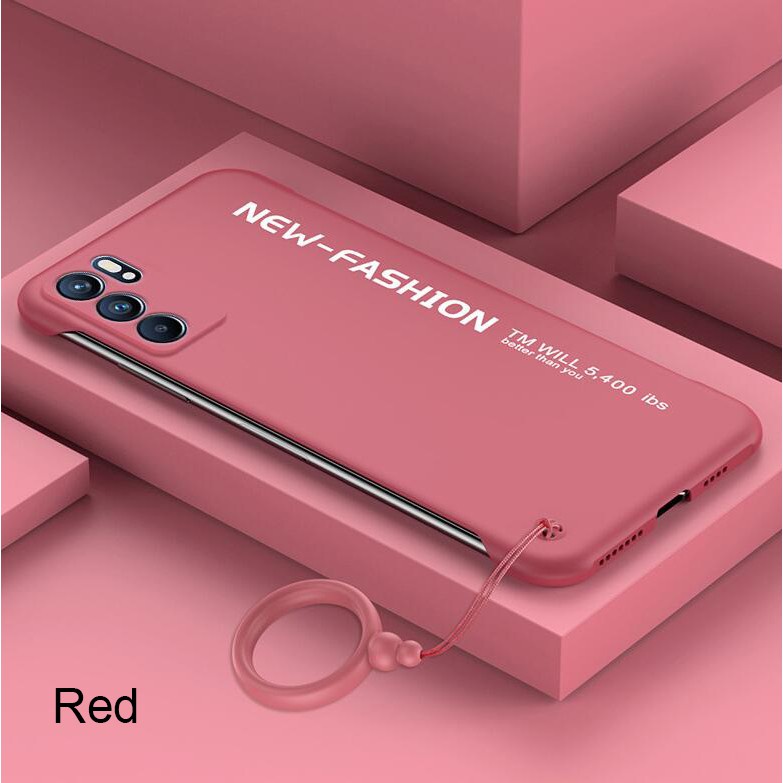 Ốp điện thoại cứng siêu mỏng hở viền bảo vệ cho Oppo Reno 6 / Pro 5G
