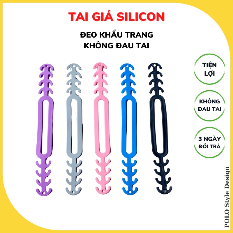 Tai giả xương cá đeo khẩu trang POLO Style - Không đau tai, tiện dụng, độ bền cao