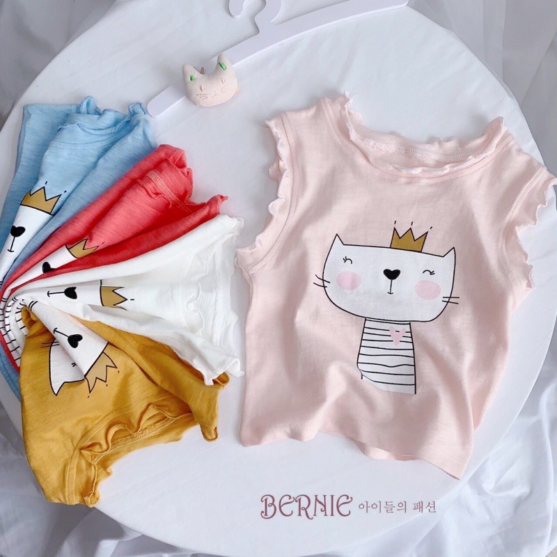 Áo ba lỗ BERNIE cuộn bèo King Cat cho bé từ 9 đến 22kg-Bernie kids