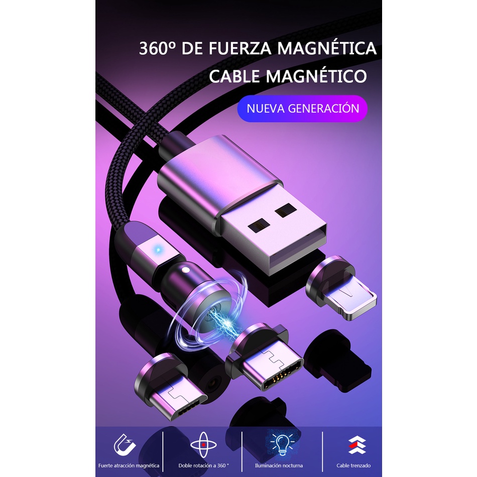 Cáp Sạc Nam Châm Twitch 3A 540 Cho Samsung Độ Dài 1m/ 2m